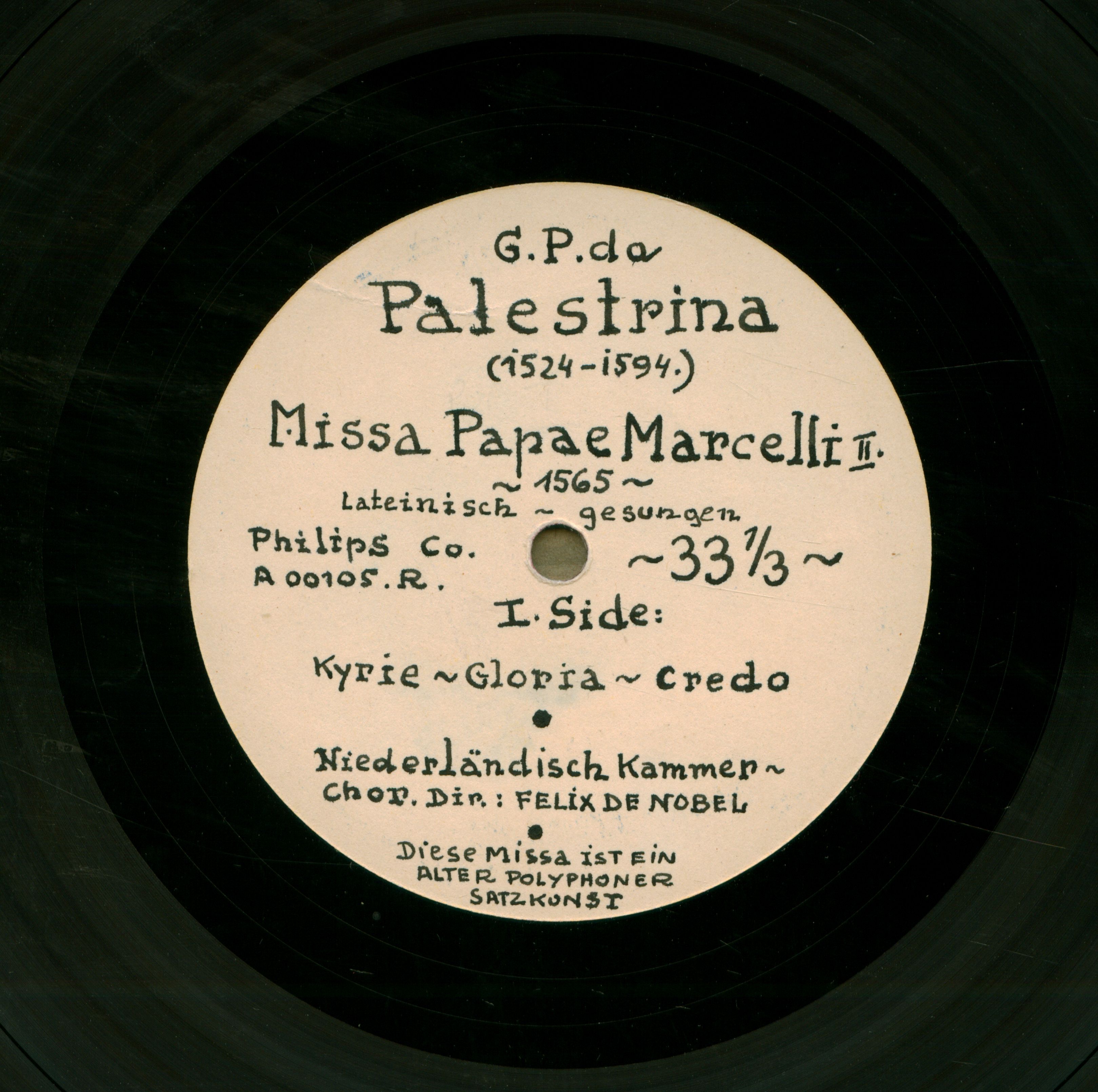 Missa Papae Marcelli II., 1565